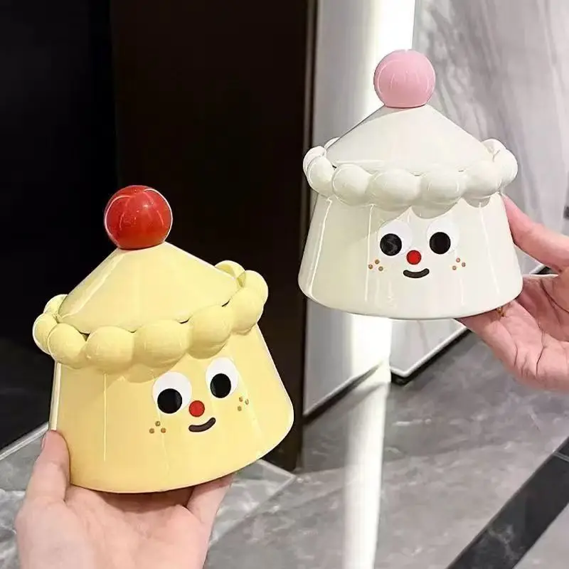 Creative Christmas Tree Ceramic Toothpick Holder Home Cartoon Cotton Sticks Ceramic Ashtray CBox Desktop Ornament Christmas Gift