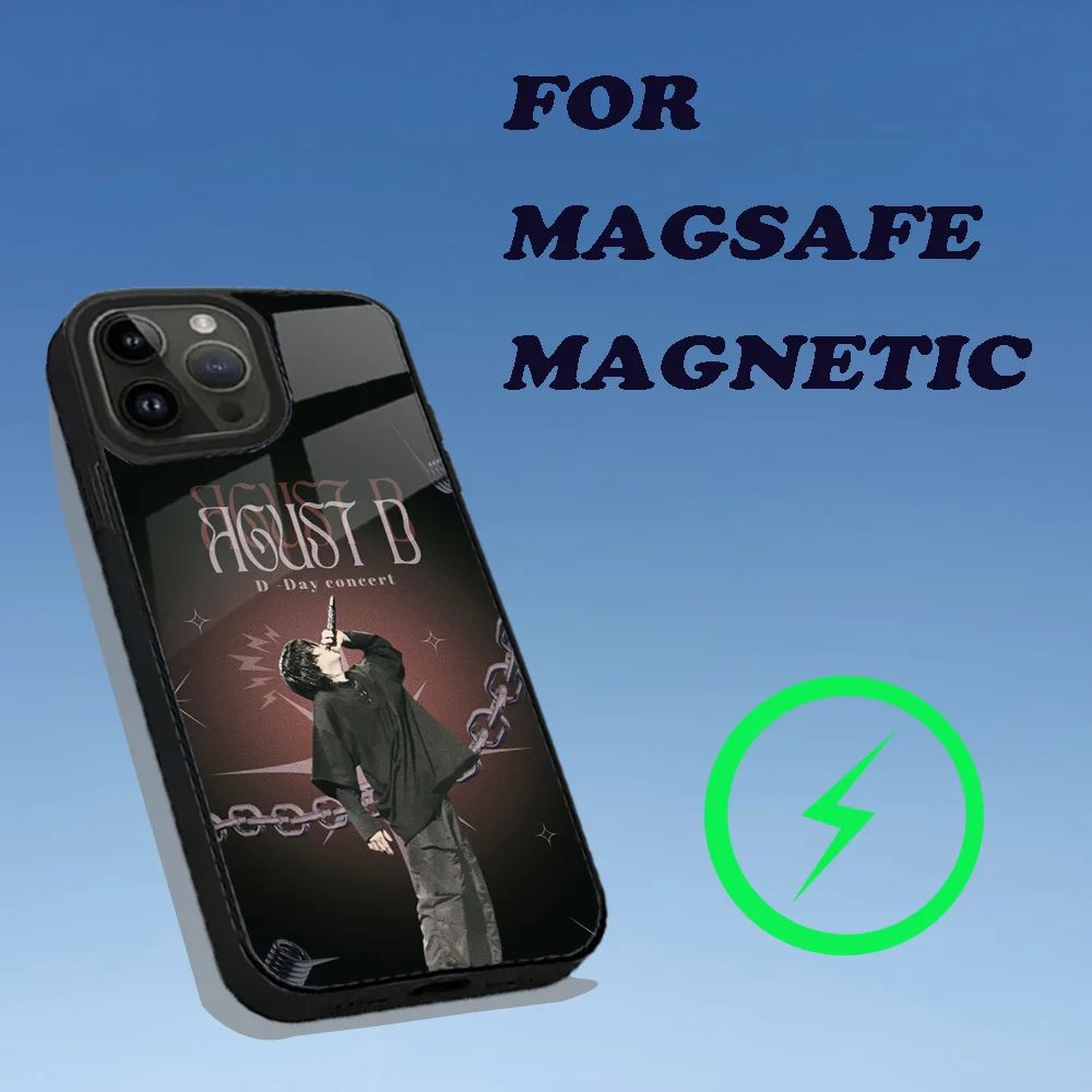 Singer A-AgustS D Phone Case For iPhone 16,15,14,13,12,11,Plus,Pro,Max Mini Magsafe Magnetic Wireless Charging