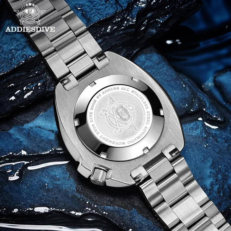 Aço inoxidável relógio mecânico para homens, Sapphire Sea Dial, Super luminoso, impermeável mergulho, BGW9, NH35, 200m