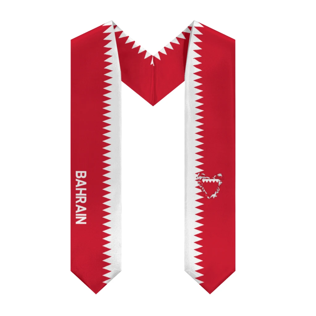 

More design Graduation shawl Bahrain Flag & United States Flag Stole Sash Honor Study Aboard International Students