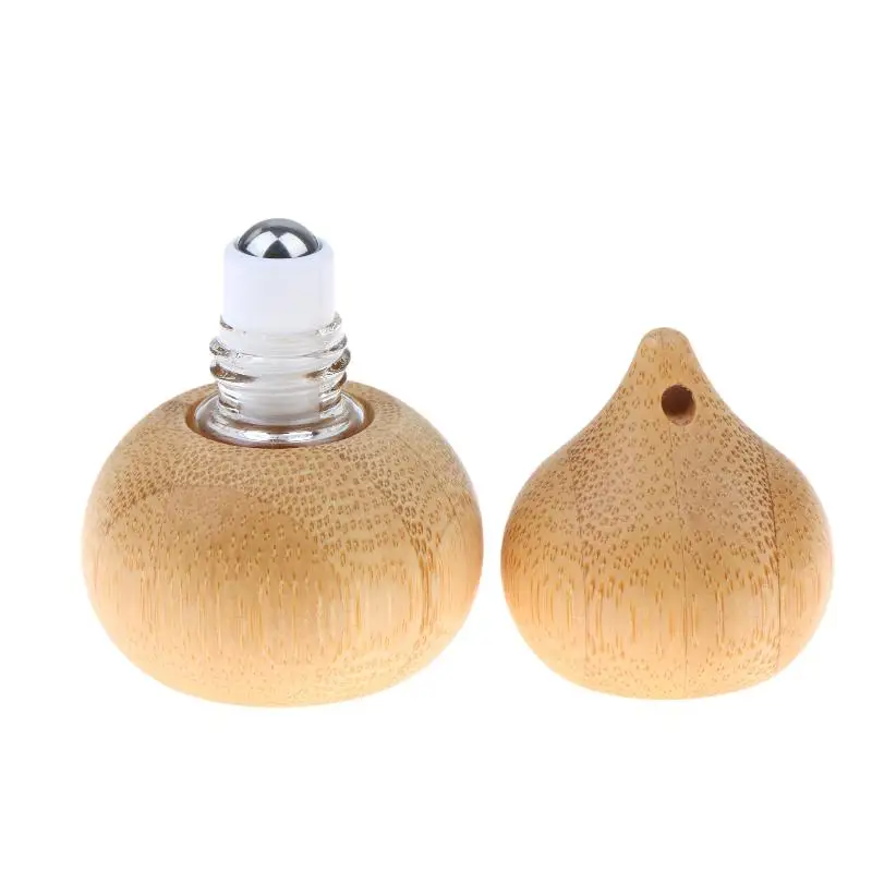 1 Stück nachfüllbare Glasrollerfläschchen aus Bambus, 2 ml, Glasrollerflaschen für ätherische Öle, Mini-Parfümflasche – Detail 8