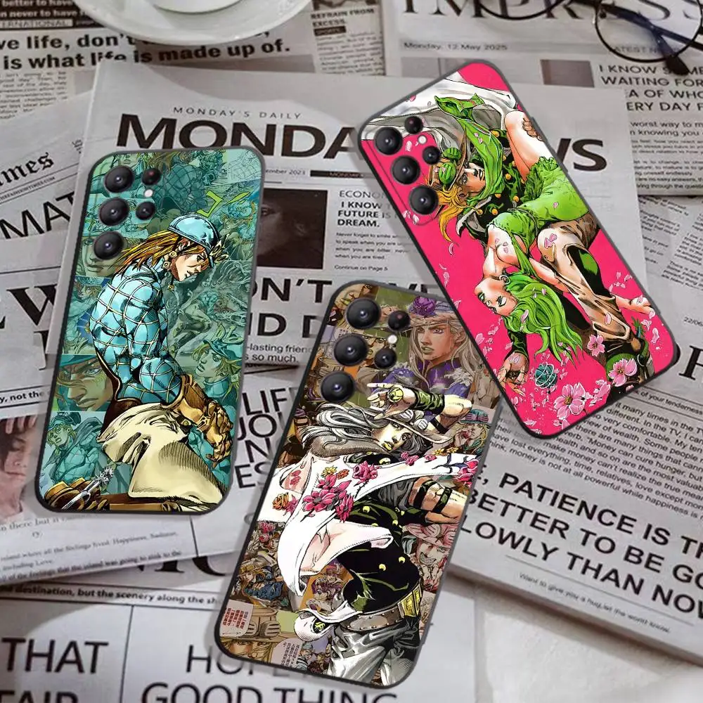 Anime Jojo Bizarre Adventure Phone Case For Samsung S 24 fe 25 Ultra plus 20 lite 21 30 22 23 24 22 Ultra 5G Fundas