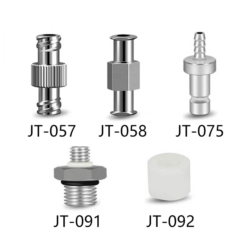 Double Metal Male Screw Joints Metal Luer Lock Male Screw Connector Metal Male Connection Union Syringe Needle Thread Adapter