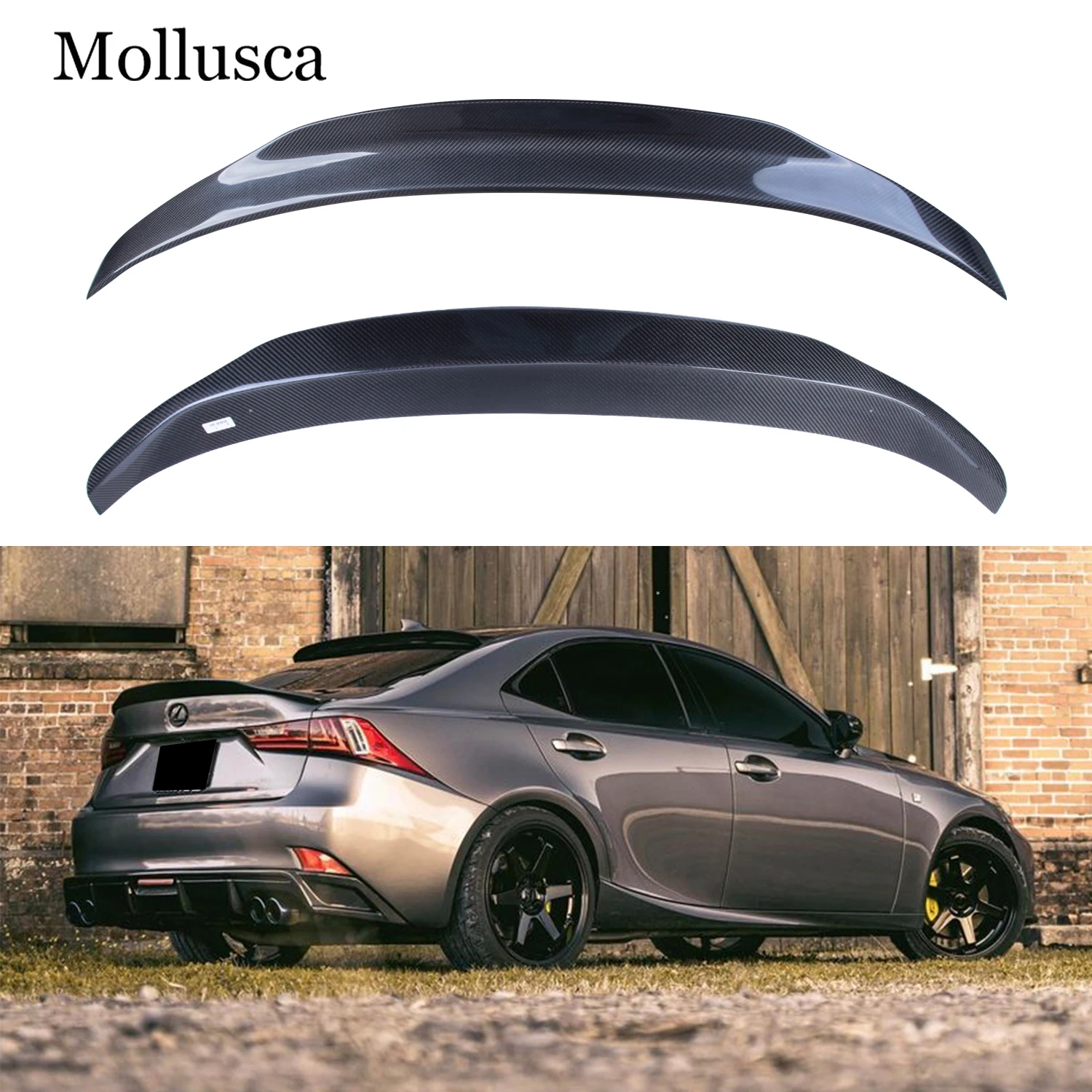 

Для Lexus IS E3 3-го поколения PSM Style Углеродное волокно Задний спойлер Крыло багажника 2013-2020