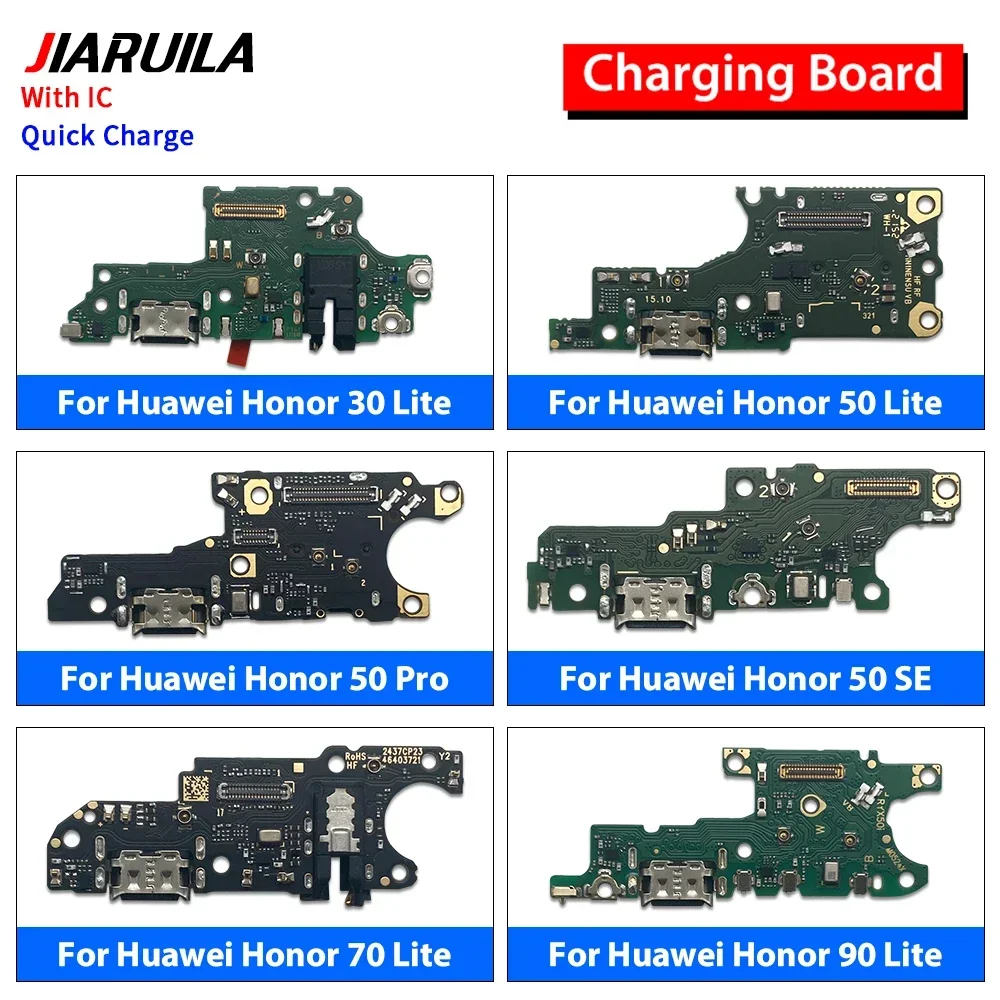 10 PCS USB Charging Port Charger Board Flex Cable For Huawei Honor 30 Lite/50 Lite/ 50 Pro/50 SE/70 Lite/90 Lite/200 Lite
