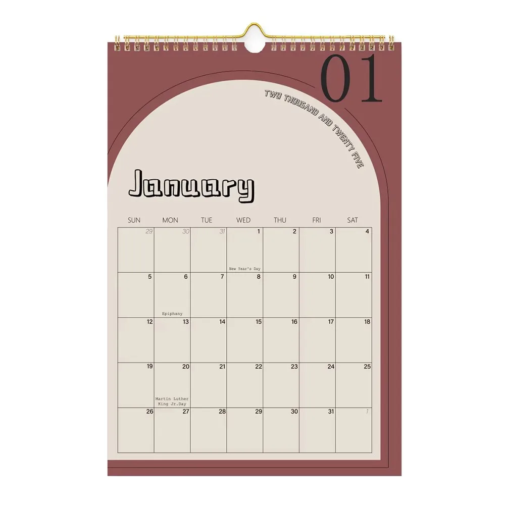 

Creative 2025 Wall Calendar Planner English Portable Monthly Wall Calendar To Do List 18 Months Calendar Planner Office Supplies