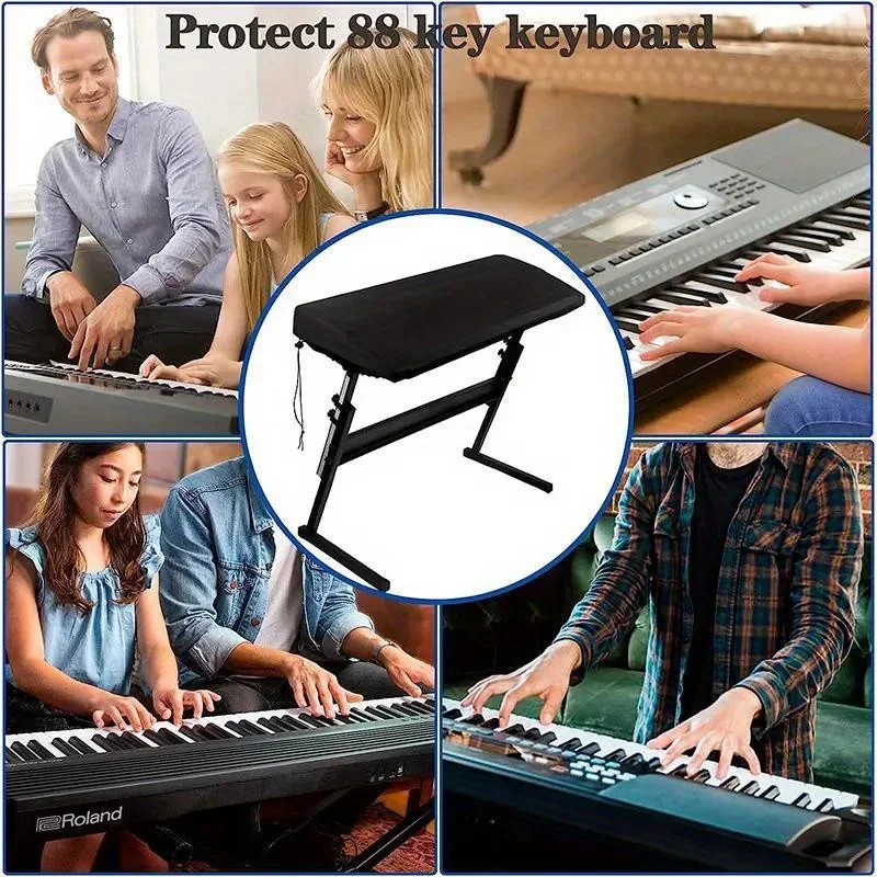 61/88 Key Digital Electronic Piano Cover Dustproof Drawstring Keyboard Cover Shrink Tape Fully Closed To Storage