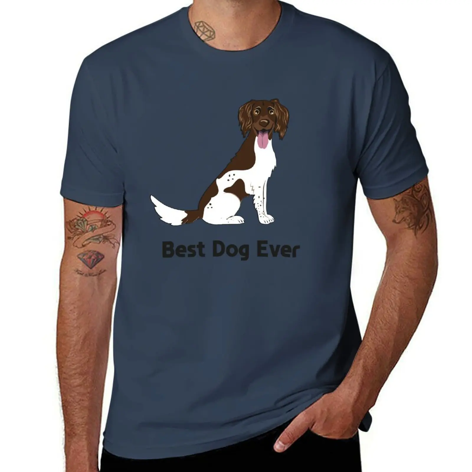 

Best Dog Ever. Small Munsterlander T-Shirt Classic Print Short Sleeve Shirt