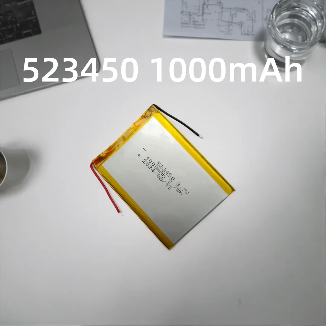 523450 3.7V 1000mAh Rechargeable Lithium Polymer Battery, High Capacity Battery,502040 454261 505060 505573