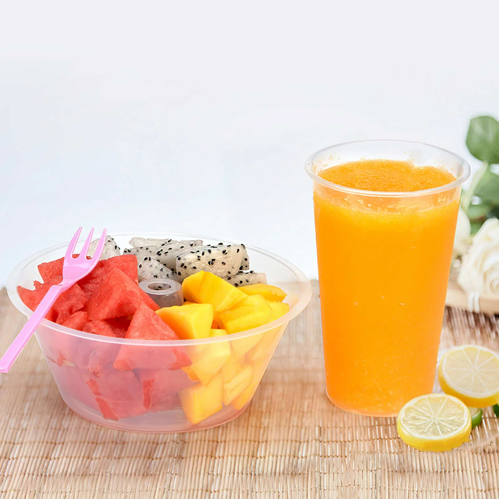 

5 Sets Combined Beverage Cup Fruit Plate Home Living Room Snack Dish Creative Modern Dried Fruit Basket Candy Dish Salad Bowl