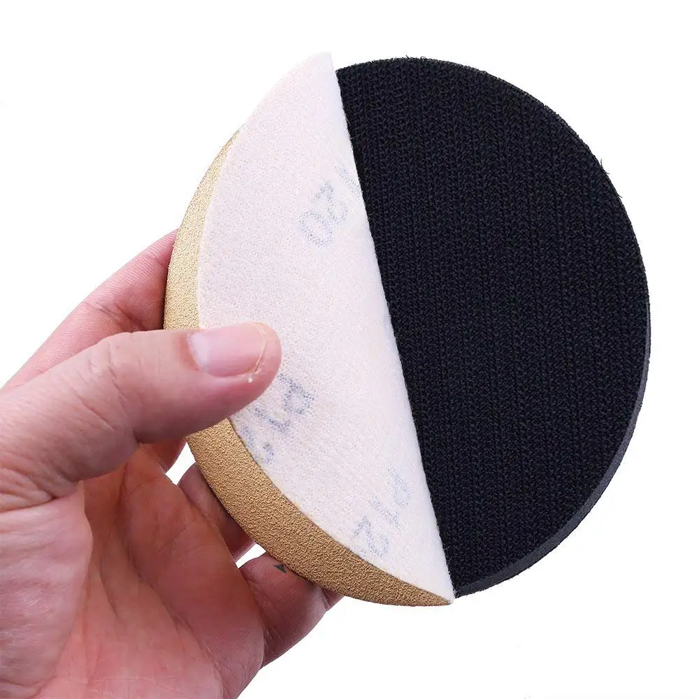 5PCS 5 Inch 125mm Kein Loch Interface Pad Haken und Schleife Weiche Dichte Schwamm Kissen Puffer Sichern Pad für Sander Schleif Pad