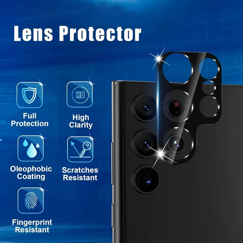 Tempered Glass Camera Lens Protector for Samsung Galaxy S25 Series 3D HD Anti-scratch Protective Film for S25 Plus Ultra S25Plus