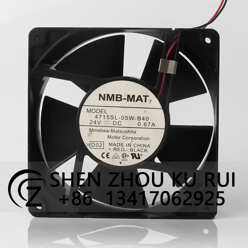 

4715SL-05W-B40 Case Cooling Fan for NMB-MAT DC24V 0.67A EC AC 120X120X38mm 12CM 12038 Variable Frequency Axial Flow Centrifugal