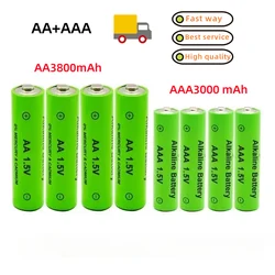 Nuevo AA + AAA recargable AA 1,5 V 3800mAh/1,5 V AAA 3000mah baterÃa alcalina linterna juguetes reloj reemplazar baterÃa Ni-Mh