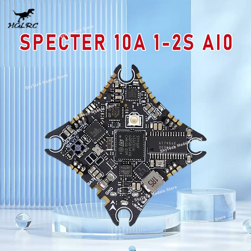 

HGLRC SPECTER 10A AIO FC1-2S built-in ELRS 2.4G receiver 400mW image transmission suitable for 65-85mm Whoop Toothpick