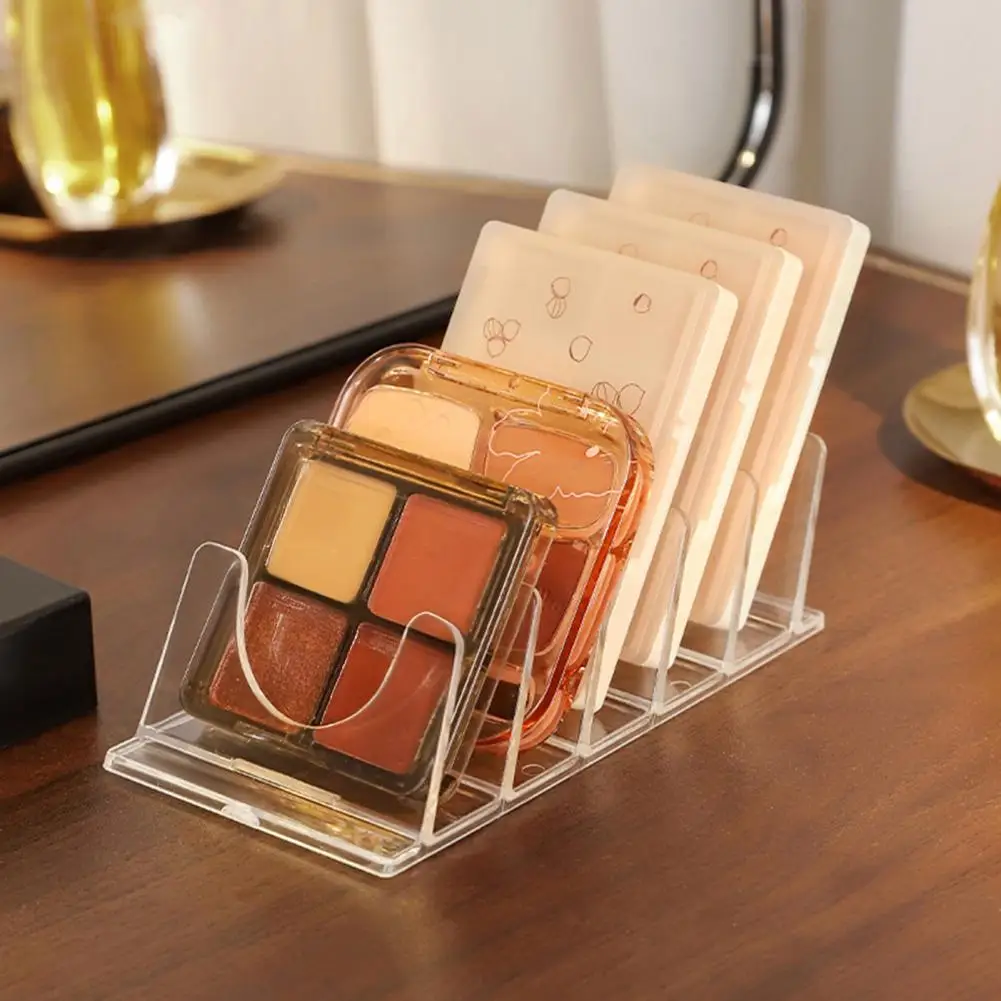 Makeup Palette Storage Rack Makeup Display Stand Acrylic Makeup Organizer Tray Transparent Eyeshadow Palette Holder