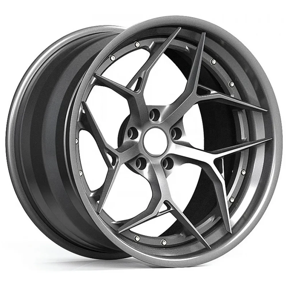 Custom 5x112 5x120 5x114.3 Forged Deep Concave Five Spoke Wheels Carbon Fiber Car Wheels for Lamborghini Urus