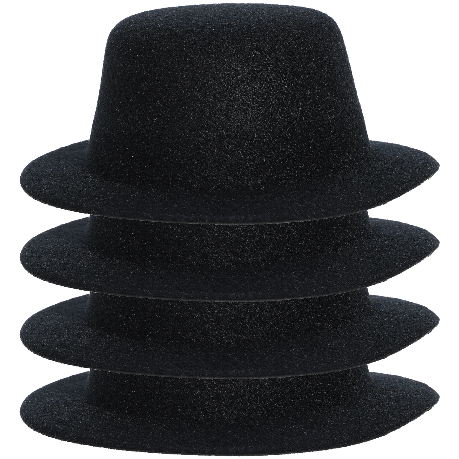 

4Pcs Mini Bowler Hat Blanks Small Formal Hats for DIY Crafts Hairpins Decoration Sewing Accessories Unique