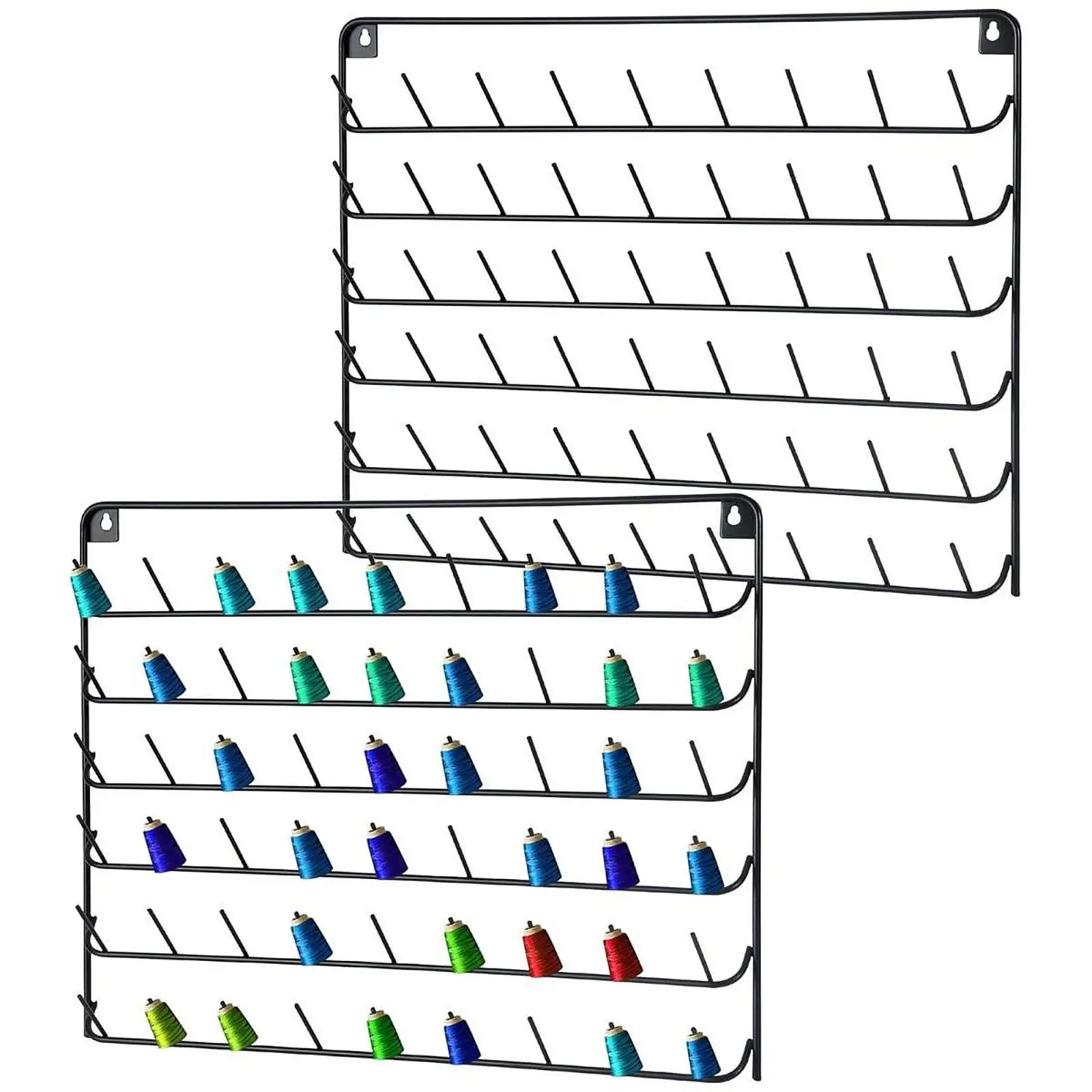 Thread Holder Wall Mounted Spool Rack for Braid Knitting Organizing Jewelry