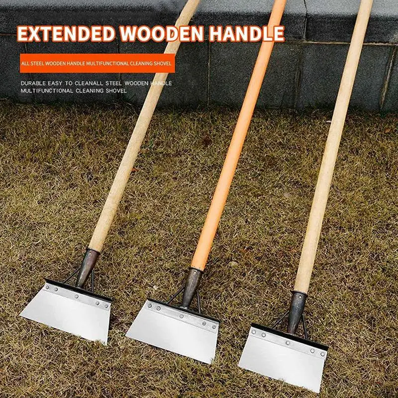 

Outdoor Garden Cleaning Shovel Steel Flat Ice Shovel Multifunctional Weeding Planting Farm Garden Weeding Tool Weed Remover