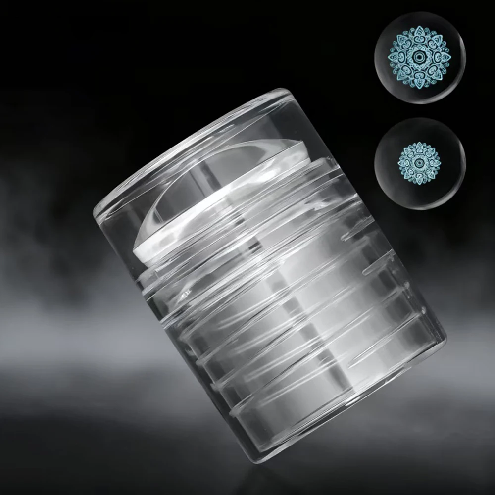 Adjustable Zoom In Out Nail Transfer Stamper Non-Deform Scaling Nail Stamping Tool For Delicate Pattern Size Transfer Silicone