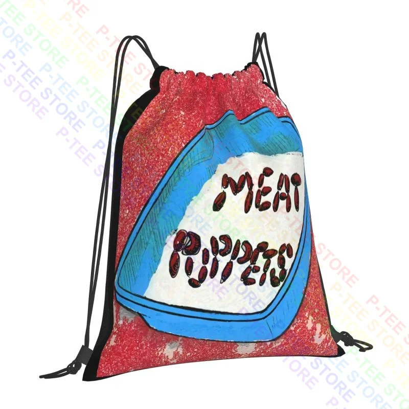 Meat Puppets Punk Rock Hardcore Metal Music Band Drawstring Bags Gym Bag School Swimming Storage Bag Multi-function