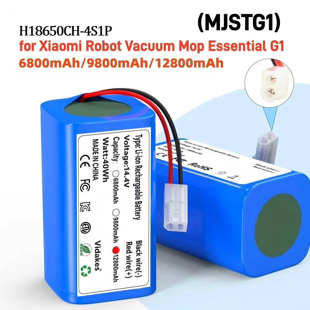 New 4S1P 14.4V Electric Sweeper Battery, For XIAOMI MIJIA Mi Robot Vacuum-Mop Essential G1 MJSTG1, SKV4136GL H18650CH R30 Pro
