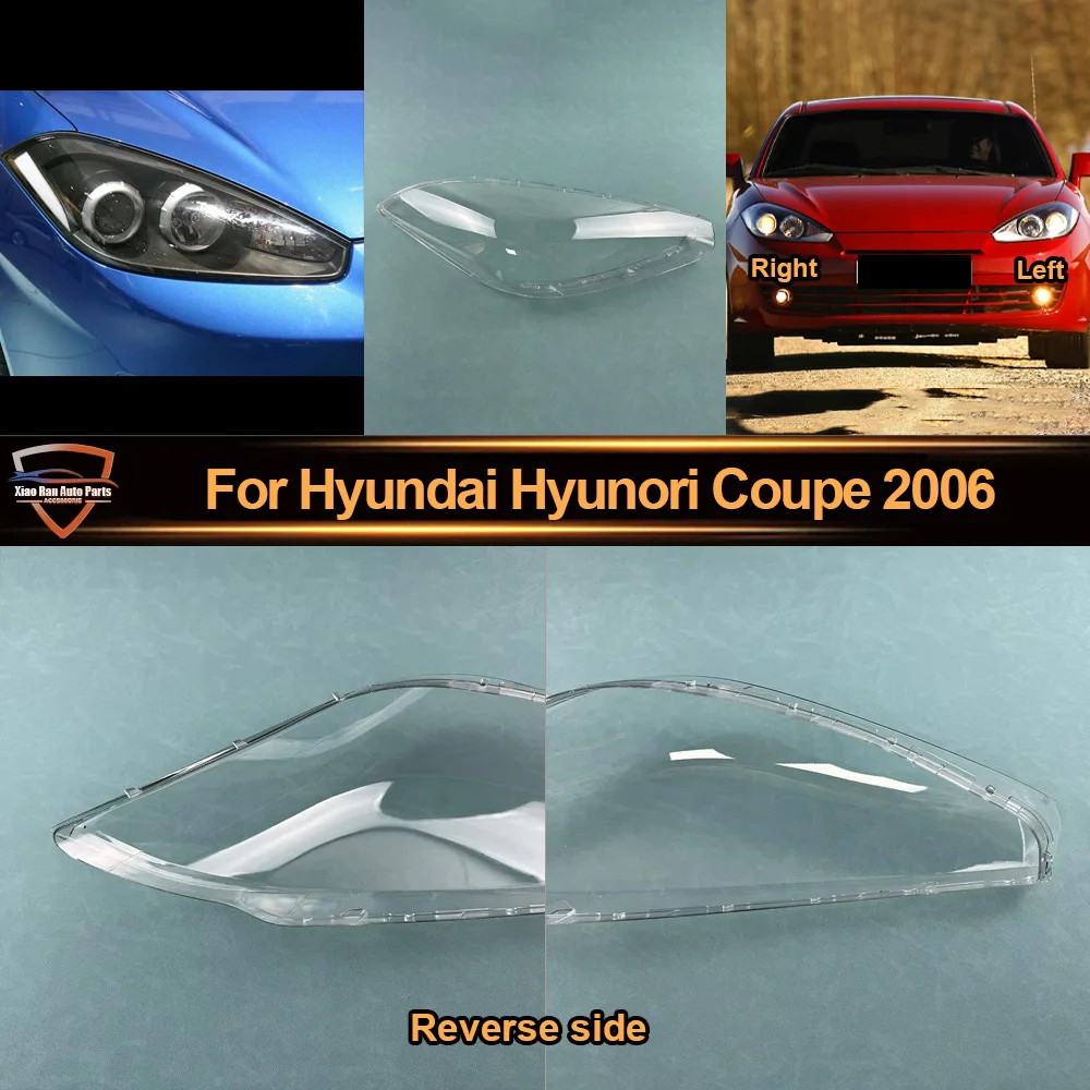 Transparent Lampshade Front Headlight Shell Headlamp Cover Lens Plexiglass Auto Replacement Parts For Hyundai 2006 Hyunori Coupe