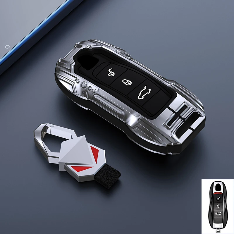 

Чехол для дистанционного ключа автомобиля из цинкового сплава для Porsche New Cayenne Panamera 911 992 Taycan, защита автомобиля, аксессуары для интерьера