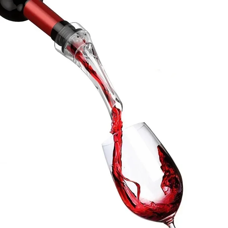 Magic Wine Decanter Red Aerating Pourer Spout Aerator Quick Pouring Tool Pump Portable Filter