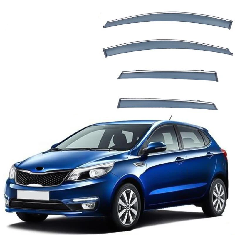 Window Visor Side Window Deflector Weather Shields For Kia Rio X-Line 2005 2006 2007 2008 2009 2010 2011 2012 2013 2014 -2021