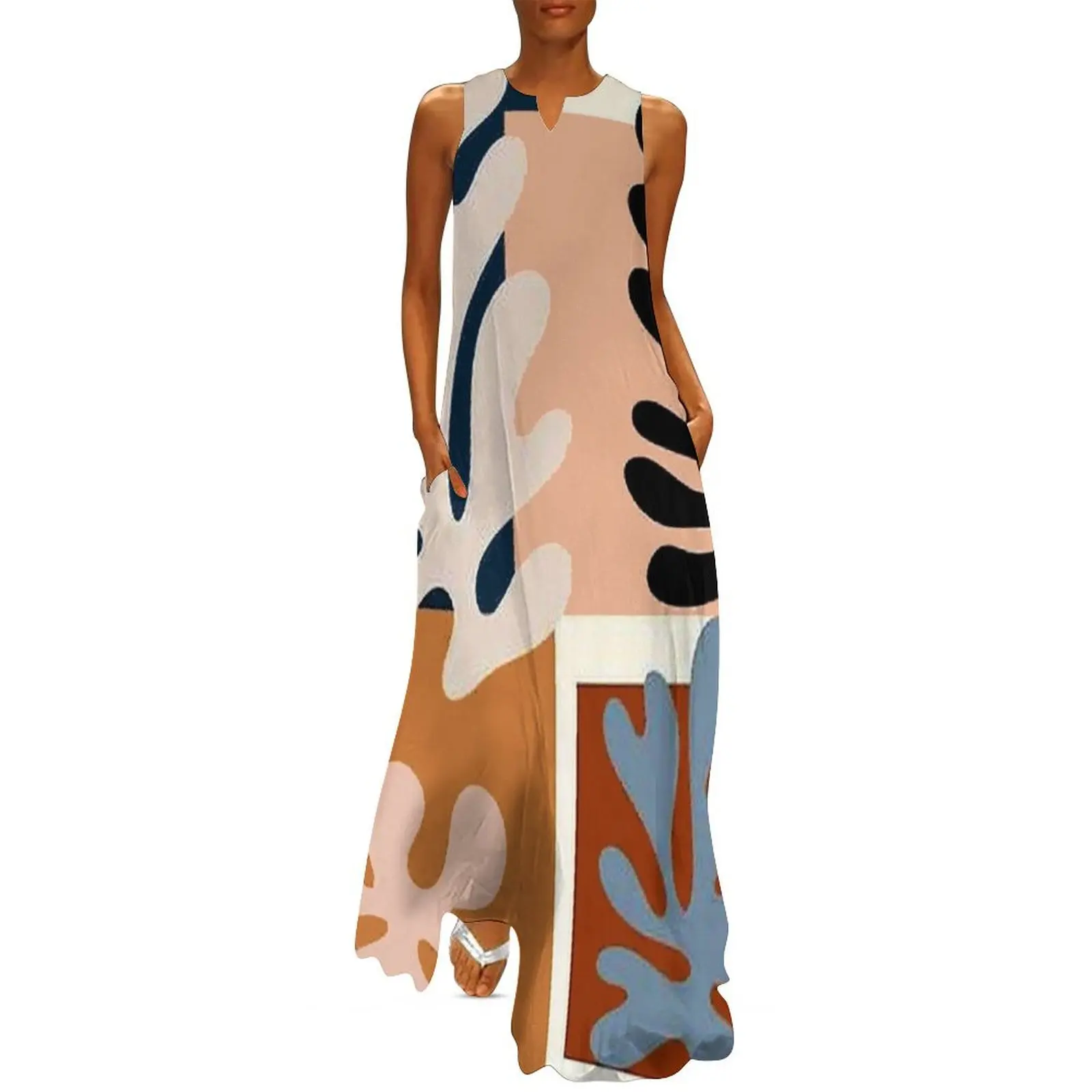 

GRAND PALAIS : Vintage Matisse The Cut Outs Exhibit Advertising Print Long Dress women evening dress Dress