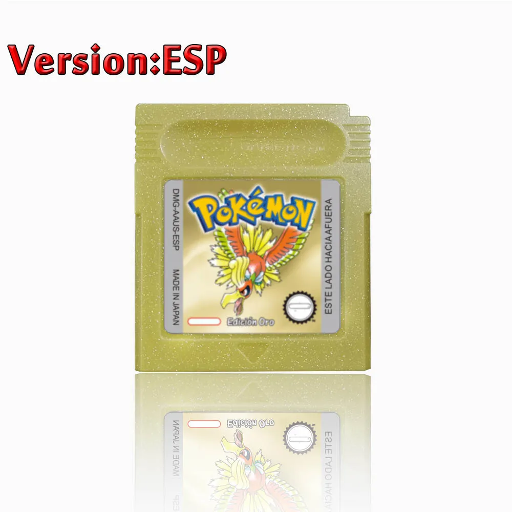 GBC Pokemon 16-bit game videogamecartridge consolekaart rood blauw kristal gouden groen zilver geel - afbeelding 1