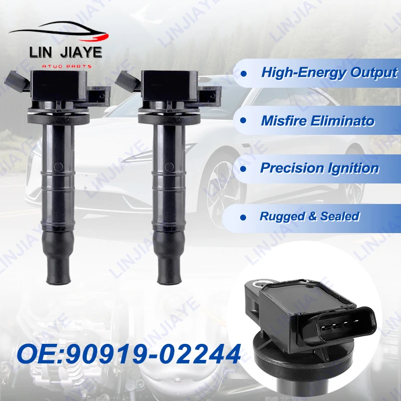 

Катушка зажигания DENSO 90919-02244 для Toyota Camry 2.4L, RAV4 2.0L 2.4L, Corolla, Highlander 2.4L, 9091902244, 90919-02266, 673-1307