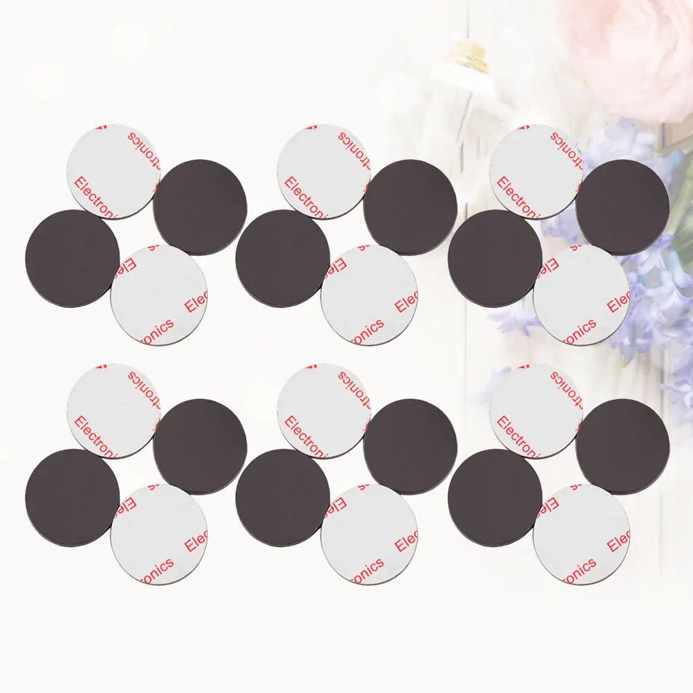 

40Pcs Self Adhesive Round Rubber Magnets 33x2mm Flat Fridge Magnet for Kitchen Office DIY Decoration Rubber Magnet