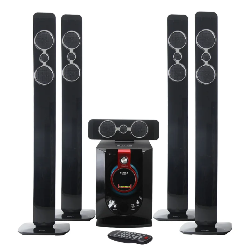 【HOT】KYYSLB 8 Inch 5.1 Set Home Cinema Surround Sound Karaoke Audio Speakers FM Radio Active Subwoofer Power Amplifier Speakers