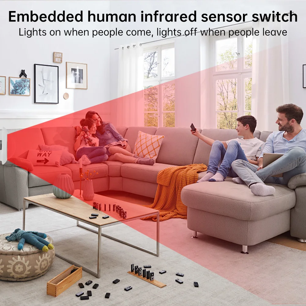 Não ajustável Delay Embedded Human Infrared Sensor Switch, controle de luz opcional, AC110 a 240V, ângulo 120 °