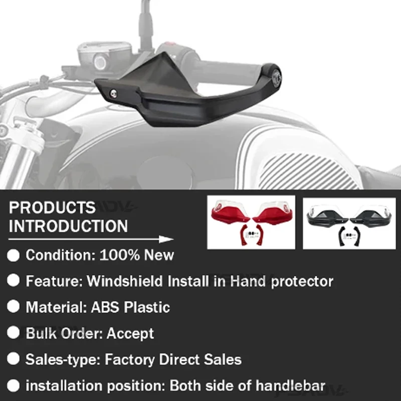 Hand Guard Protector for BMW, Proteção para as mãos, Compatível com BMW R Nine T, NINET R9T, 9 T, Pure Racer, Scrambler, 2014-2023, Novo, 2022