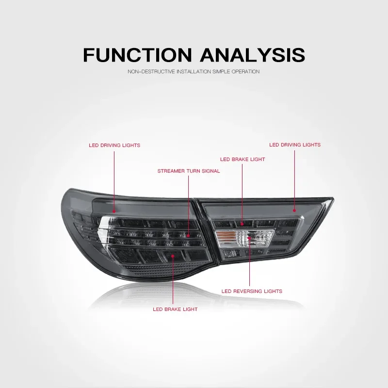 

Car LED Tail Light Accessories For Toyota Mark X 2010-2013 Auto Rear Fog DRL Brake Turn Signal Lamp Plug and Play