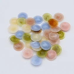 20 Pieces  20mm Flat Bottom Semi Circular Jelly Colored Acrylic Beads  DIY Charm Manufacturing Jewelry Phone Case Accessories