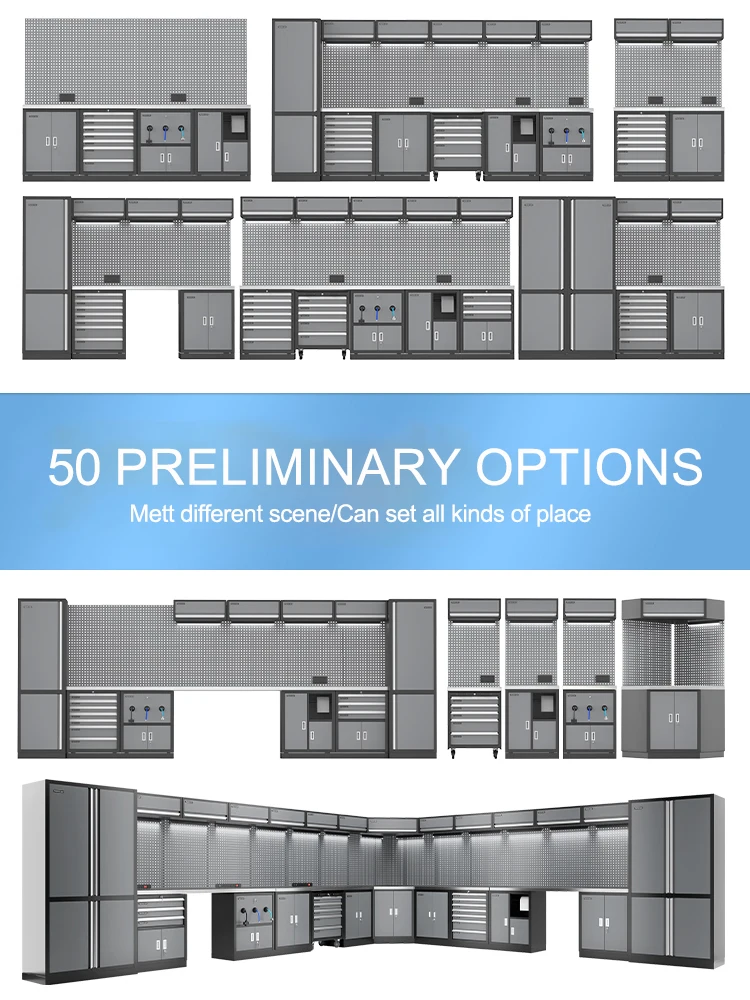 Heavy Duty Workbench DIY โรงรถกล่องเครื่องมือได้อย่างอิสระ Workbench Organizer Multi-Functional Workbench