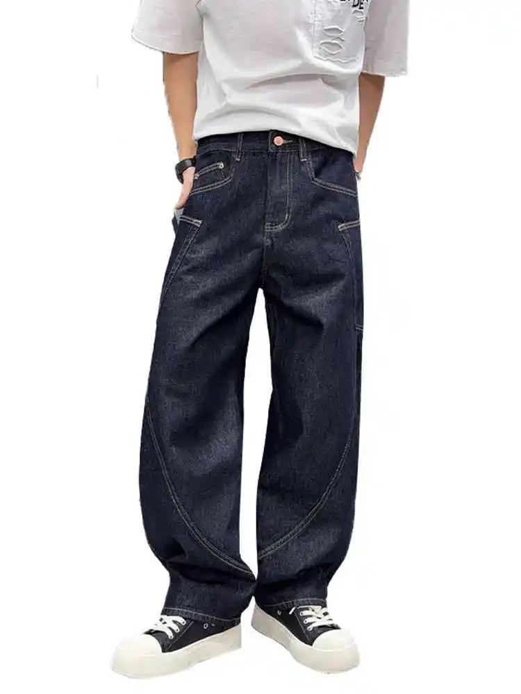 กางเกงยีนส์ทรงหลวมสไตล์อเมริกันย้อนยุค ขากว้าง ทรงโอเวอร์ไซส์ แฟชั่นทันสมัย สไตล์ลำลอง ใส่สบาย ดูอ่อนเยาว์ เหมาะกับฤดูร้อน ทรงตรง