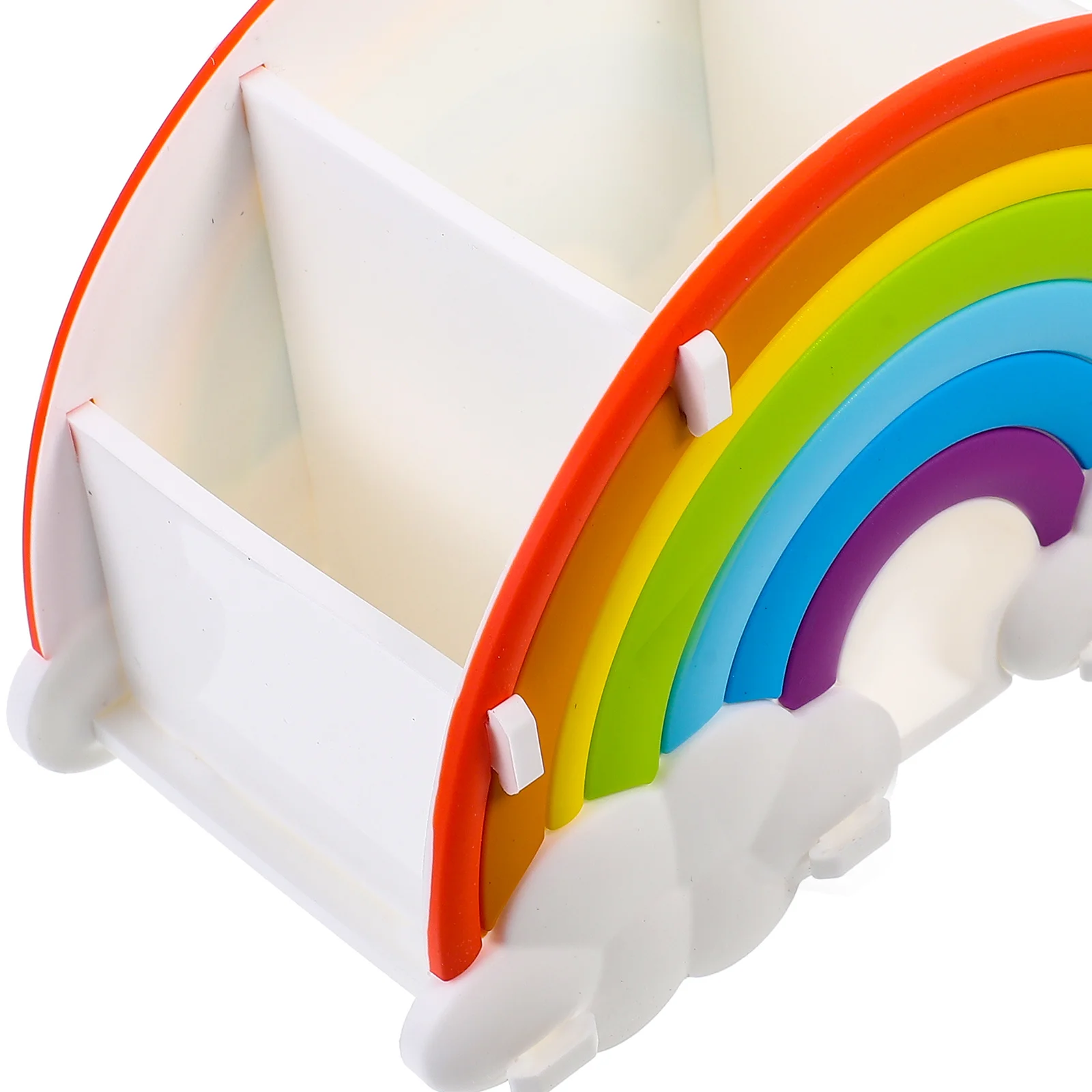 3 Grid Rainbow Pencil Holder Desk Organizer Pen Storage Box for Office Classroom Desktop Supplies Pencil Holder for Desk