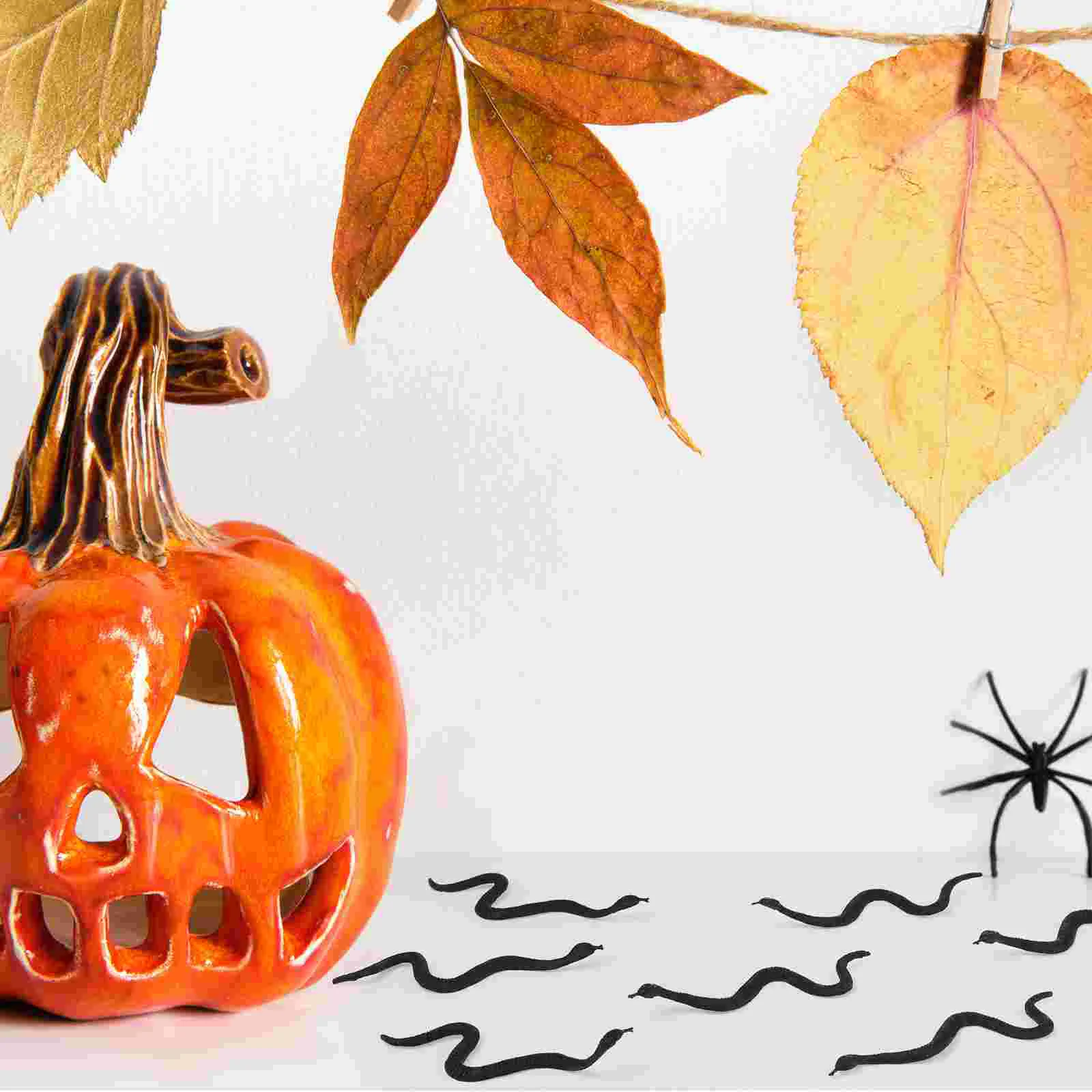 100 pezzi modello serpente di simulazione giocattoli ingannevoli di Halloween puntelli foto spaventosi serpenti di plastica giocattoli regalo bambino bambini