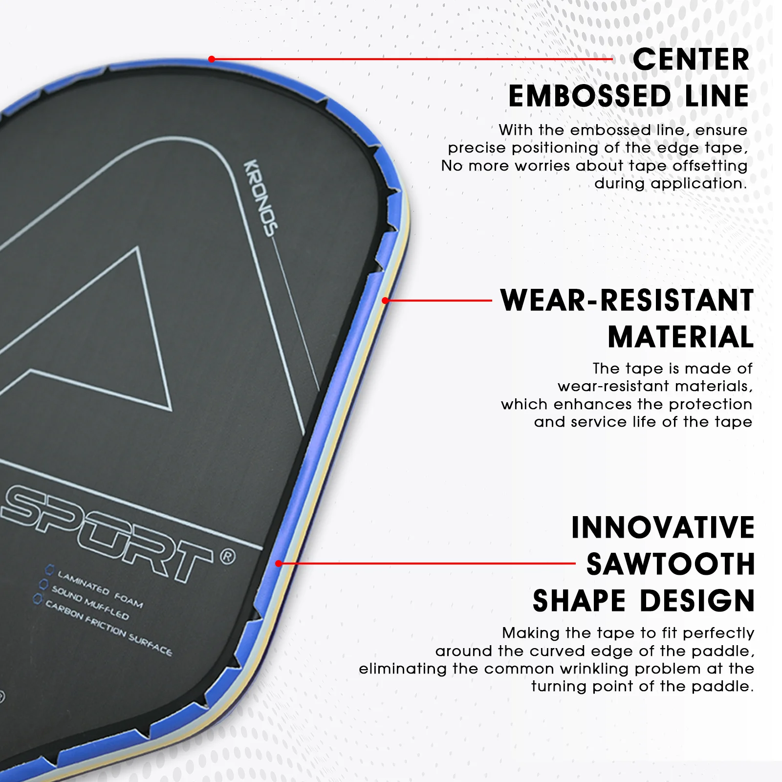 AMA SPORT Pickleball Racket Pr - đánh giá và giá Side Tape Racket