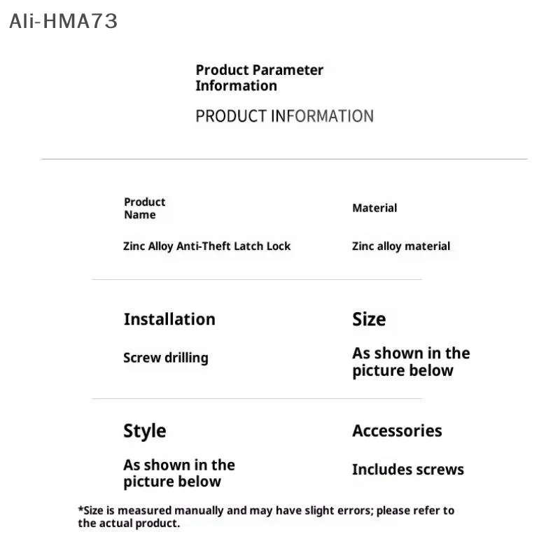 (YY) 1 قطعة مكافحة سرقة مشبك الباب مشبك مزلاج الباب قفل الباب مشبك غلق بمشبك الباب مكافحة قفل مشبك المنزلية سماكة كتم مكافحة الصدأ