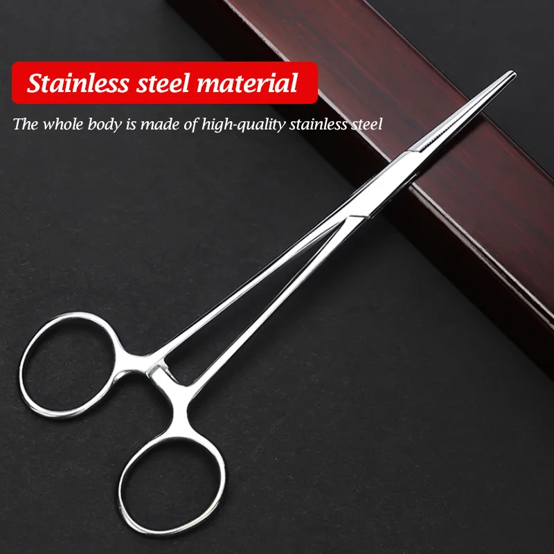 14Cm/16Cm/18Cm Stainless Steel Needle Holder Forceps Hemostatic Clamp Tool Animal Veterinary Surgical Suture Instrument Tools