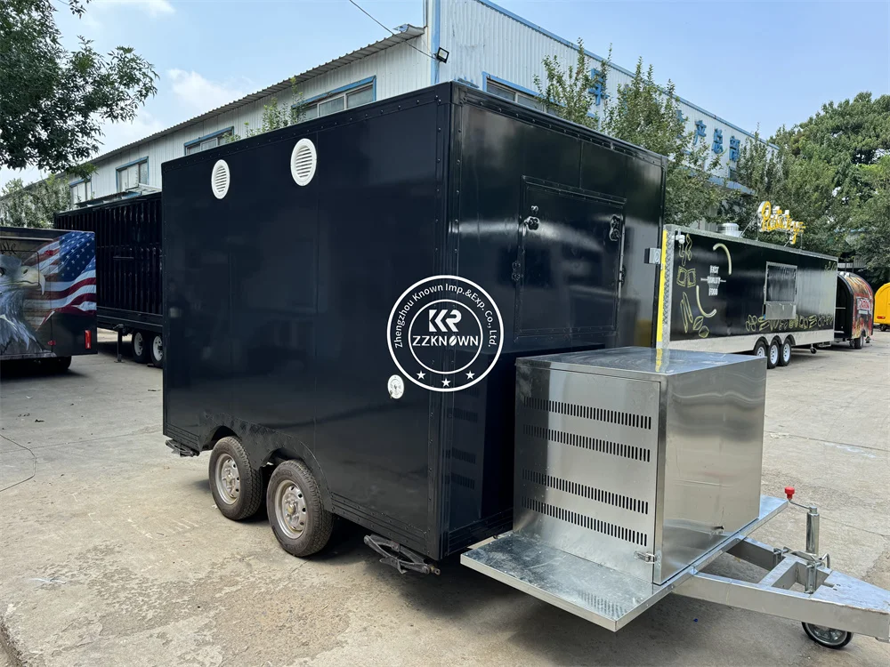 Carrello per hot dog Carrello per alimenti Cucina mobile Carrello per caffè gelato completamente attrezzato Rimorchio per cibo da concesión