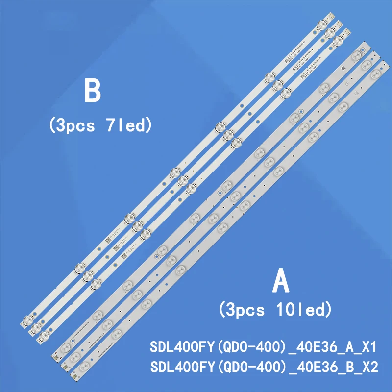 Лента светодиодной подсветки 7 ламп PTV1 PTV40E21 KEY40L 4880 01D 400307 В1-Х5 01Д 400307 V1-X4 40LE7120S SDL400FY(QD0-C07)(03)(02)(QD0-E02)