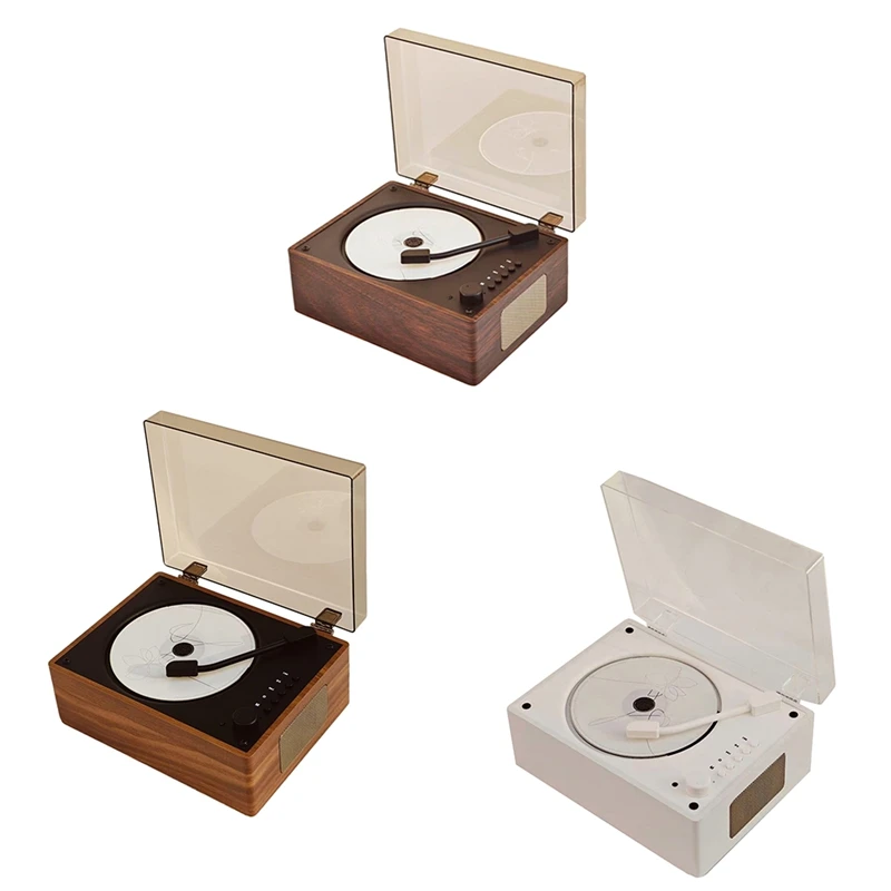 

New-Retro CD Player Rechargeable Support CD BT USB 3.5Mm AUX Portable CD Player Bluetooth-Compatible 5.0 Home Music Player